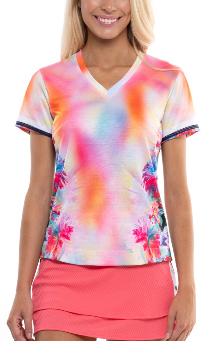 Lucky in Love Techno Tropic S/S Women - punch Lucky in Love Techno Tropic S/S Women - punch