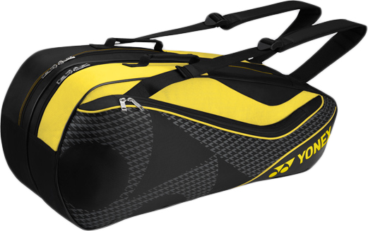 yonex-racquet-bag-6-pack-black-acid-yellow-1 Yonex Racquet Bag 6 Pack - black/acid yellow