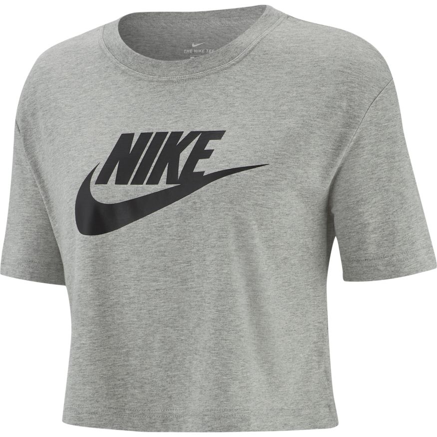 Nike Sportswear Essential Crop Icon W - dark grey heather/black