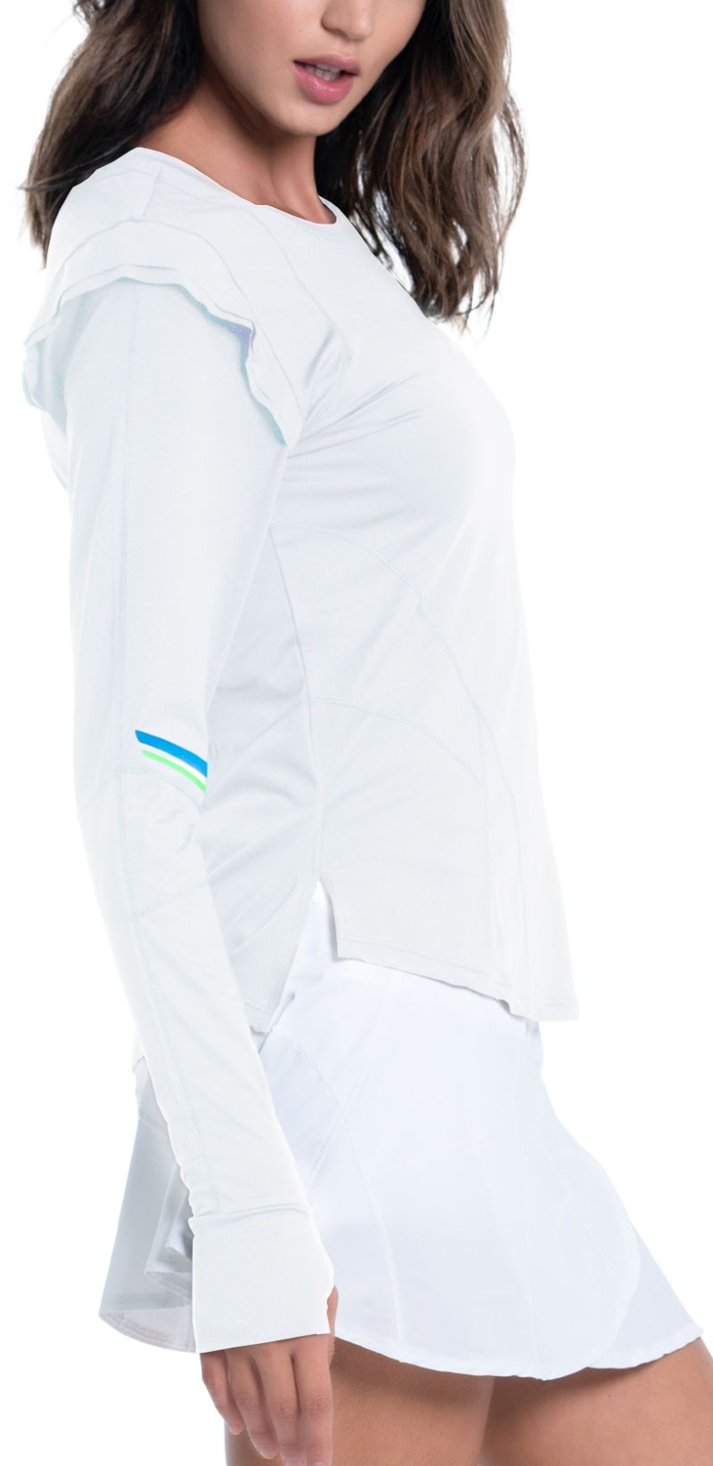 CT879-Q67110-1 Lucky in Love Tech Performance Swoop Long Sleeve - white
