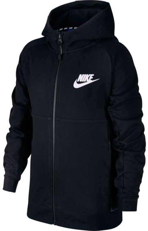 Nike Swoosh FZ AV15 Hoodie - black/white