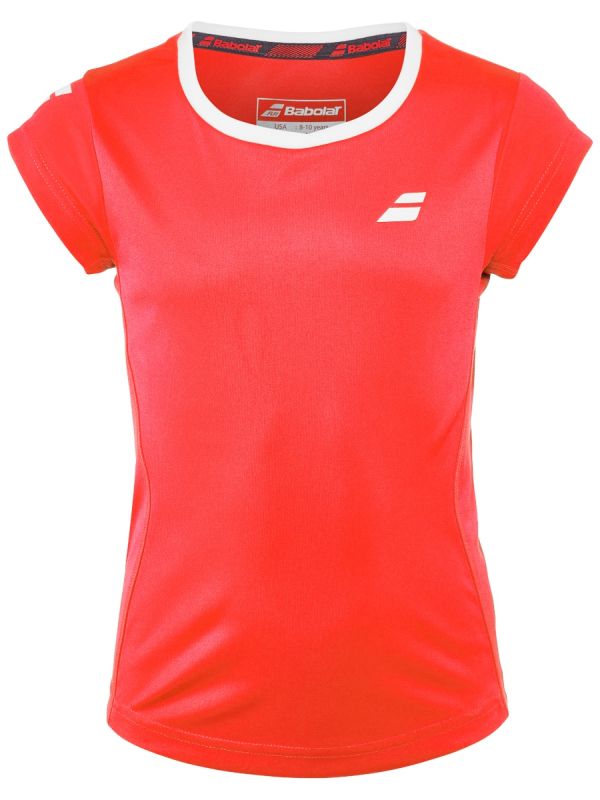 Babolat Core Flag Club Tee Girl - fluo strike/white