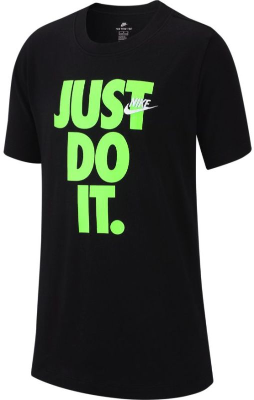 Nike B NSW Tee Just Do It Stack - black/lime blast