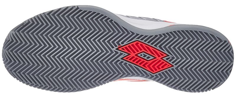 Lotto Mirage 100 Clay W - fiery coral/all white