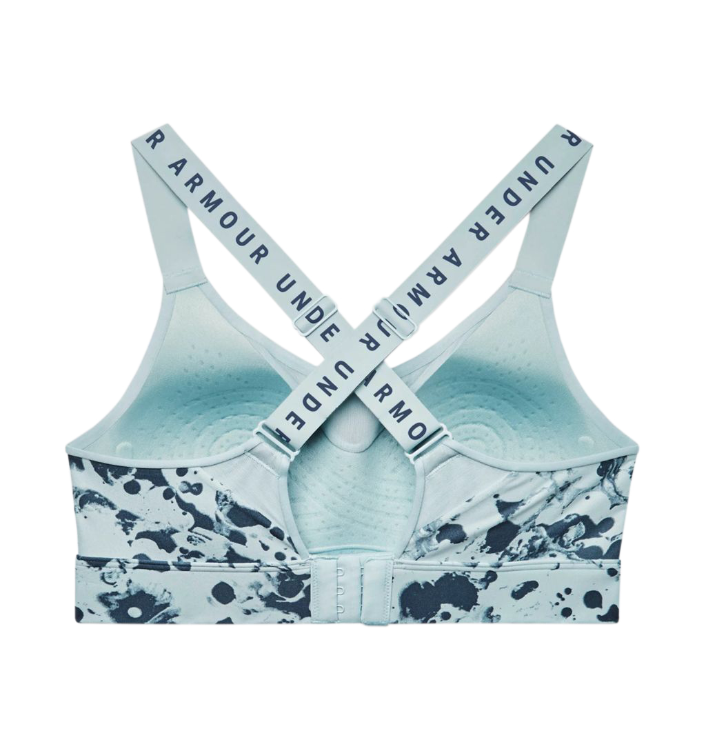 Under Armour Women's Armour Infinity High Printed Sports Bra - breaker blue/util