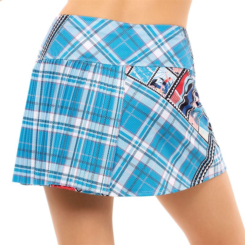 Lucky in Love Post a Plaid Long Post it Pleated Skirt
