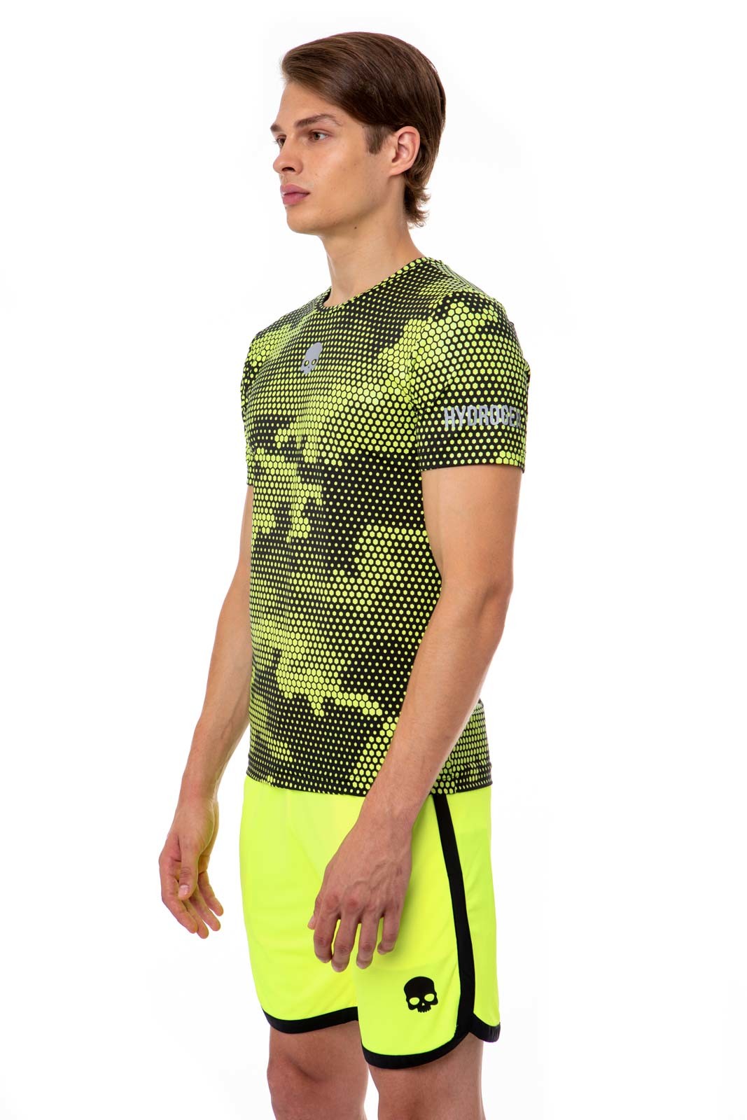 Hydrogen Tech Camo Tee Man - camo fluo yellow/black
