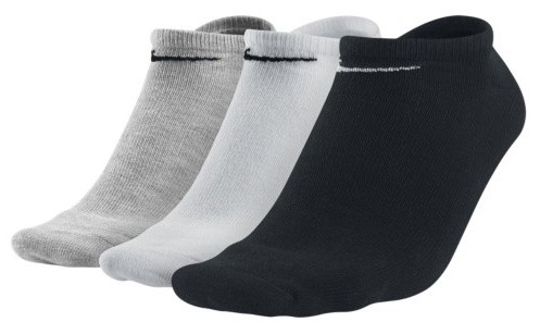 Nike Value Cotton Cushioned No Show - 3 pary/black/white/grey