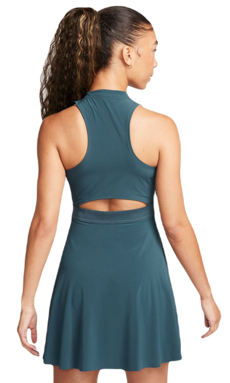 Nike Court Dri-Fit Advantage Club Dress - deep jungle/white