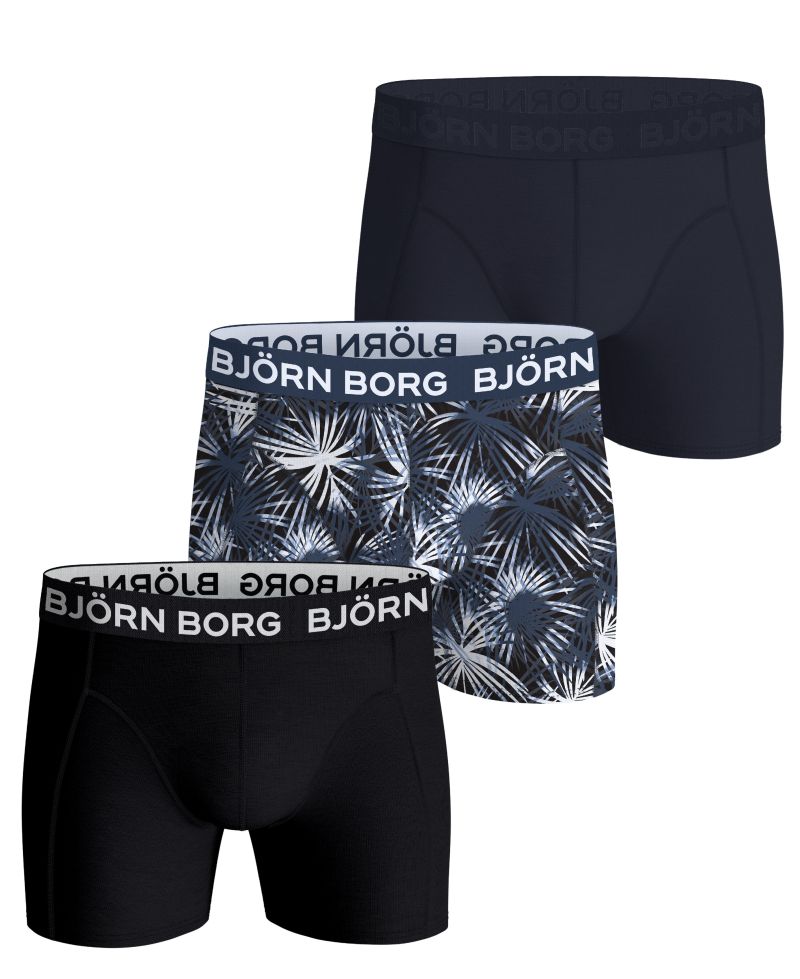 Björn Borg Cotton Stretch 3P - navy/print 