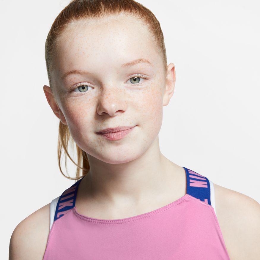 Nike Dry Tank Elastika G - magic flamingo/hyper blue/hyper blue