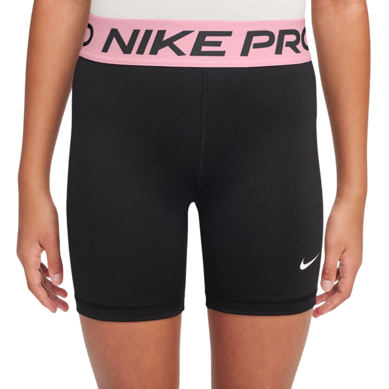 Nike Kids Pro Dri-Fit 5" - black/med soft pink/white