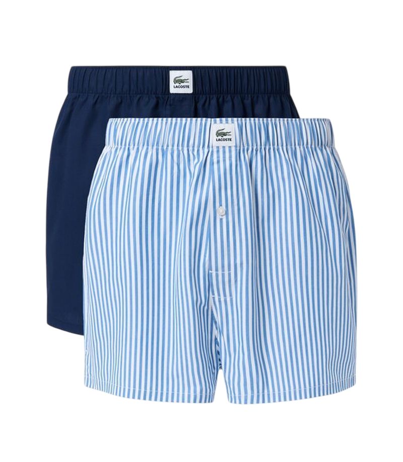 Lacoste Cotton Woven 2P - navy blue/white Lacoste Cotton Woven 2P - navy blue/white