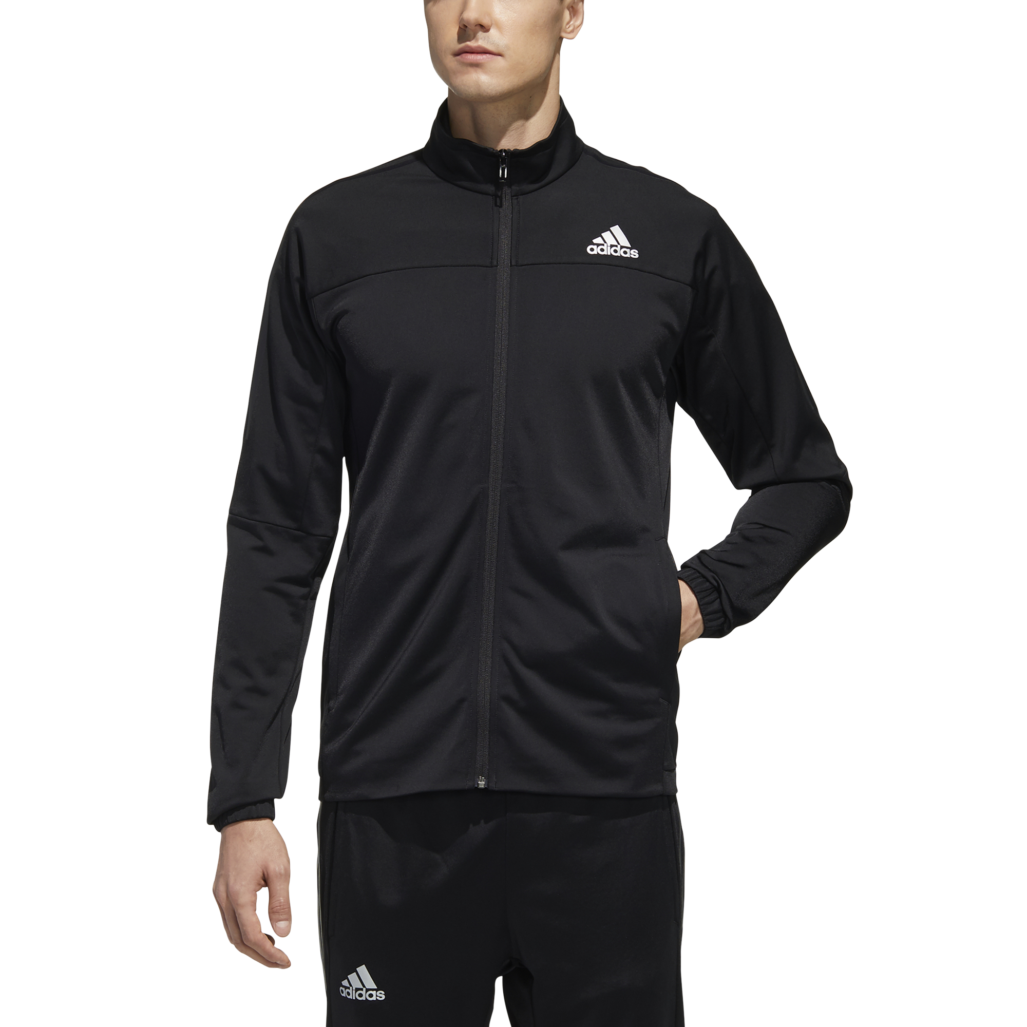 Adidas M 3S Knit Jacket - black