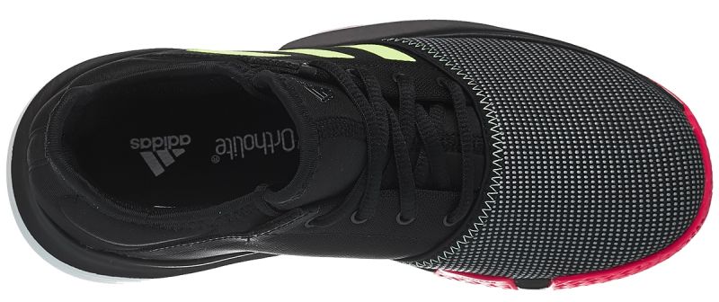 Adidas SoleCourt xJ - core black/hi-res yellow/shock red