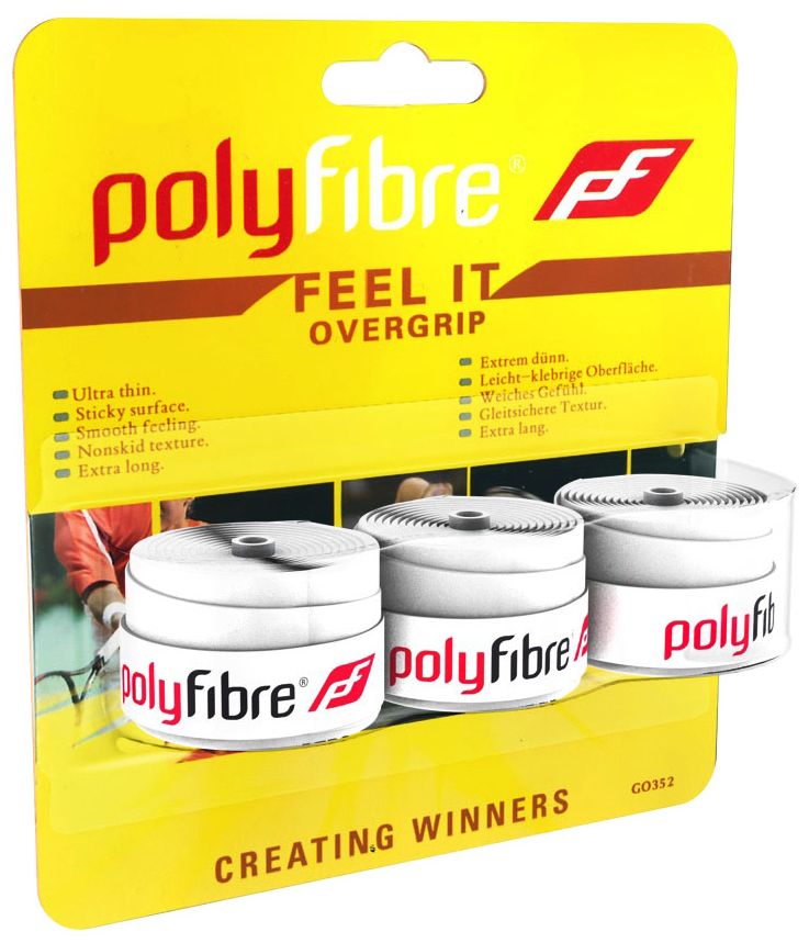 polyfibre-feel-it-overgrip-3p-white-1 Polyfibre Feel It Overgrip 3P - white