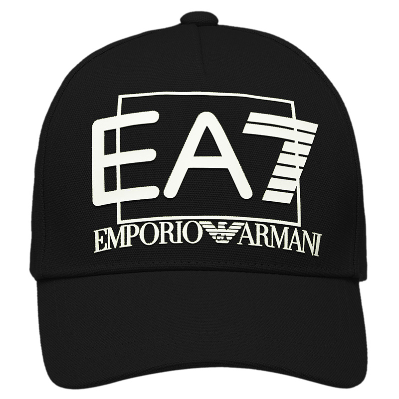 EA7 Man Woven Baseball Hat - black