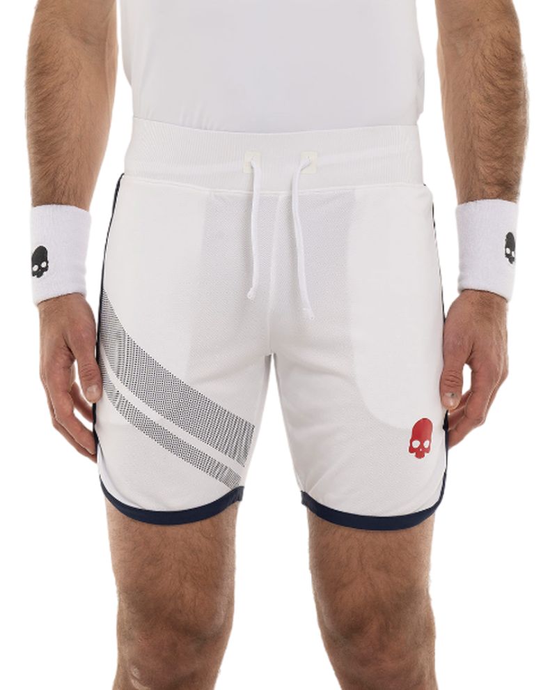 Hydrogen Sport Stripes Tech Shorts - white/blue navy