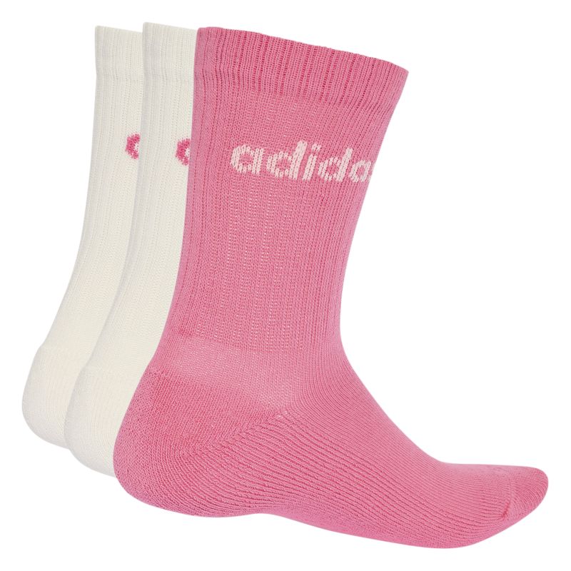 Adidas Kids Linear Crew 3P - off white/pink fusion/off white