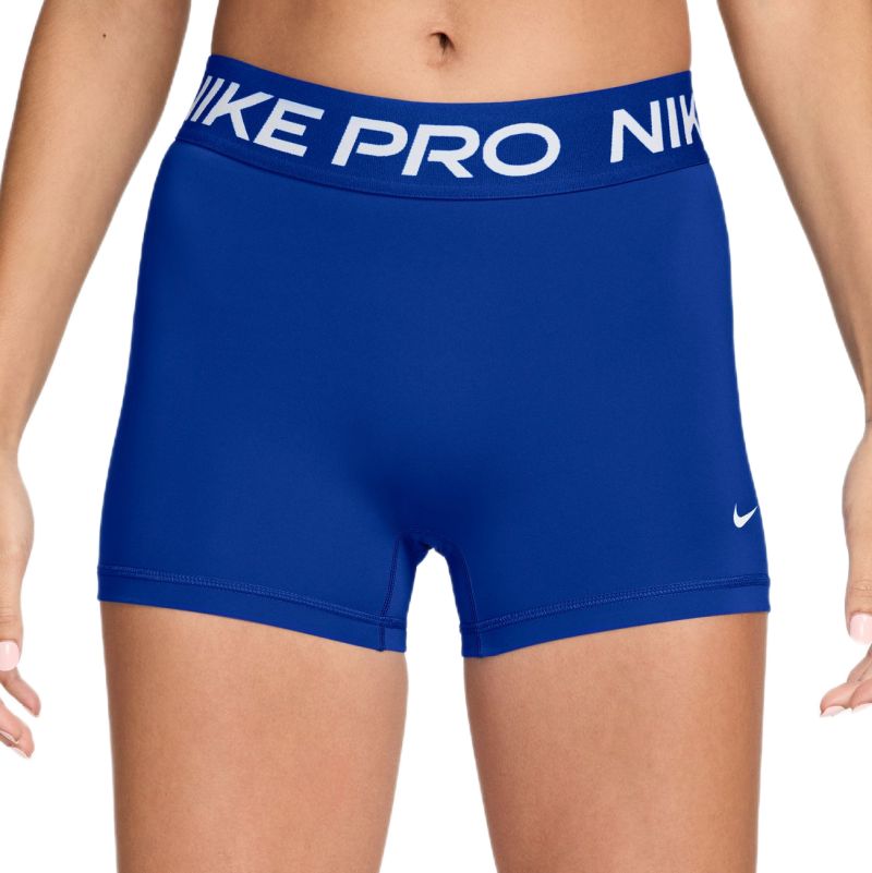 Damskie spodenki tenisowe Nike Pro Dri-Fit 365 Mid-Rise 3in - old royal/white