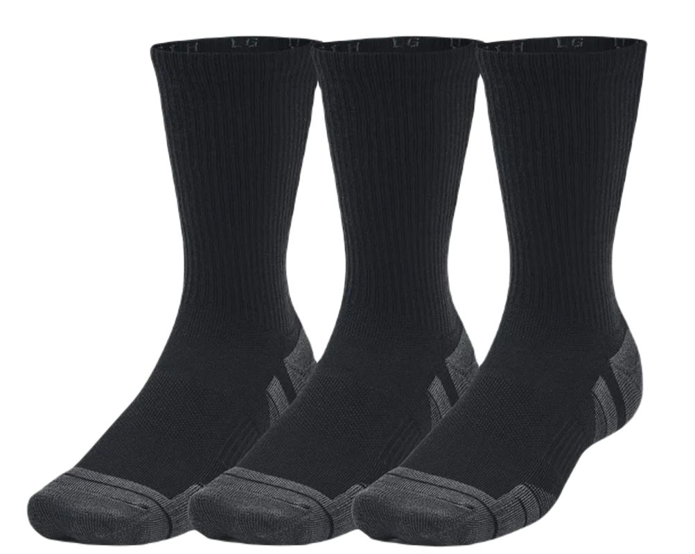 Under Armour Performance Tech Crew Socks 3-Pack - black/jet gray