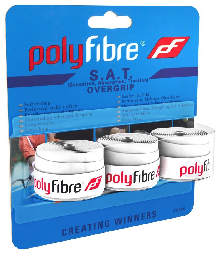 Polyfibre S.A.T. Overgrip (3 szt.) - white