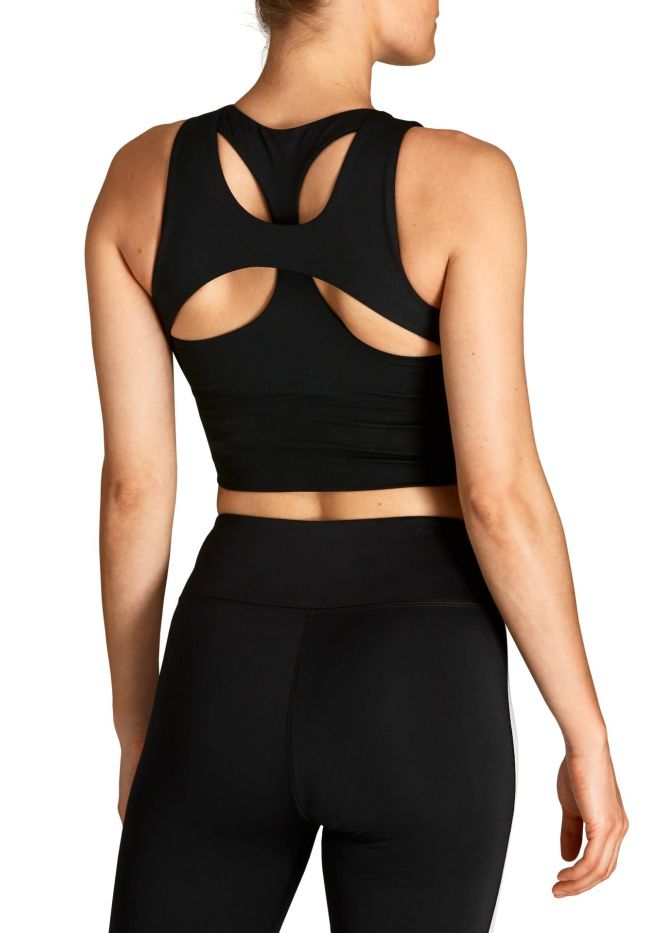 Björn Borg Overlap Crop Top W STHLM - black beauty
