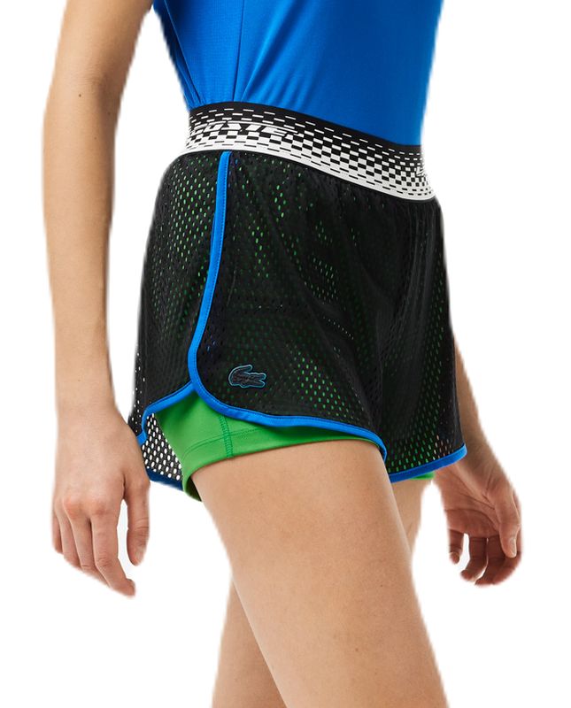 Lacoste Tennis Shorts With Built-In Undershorts - black