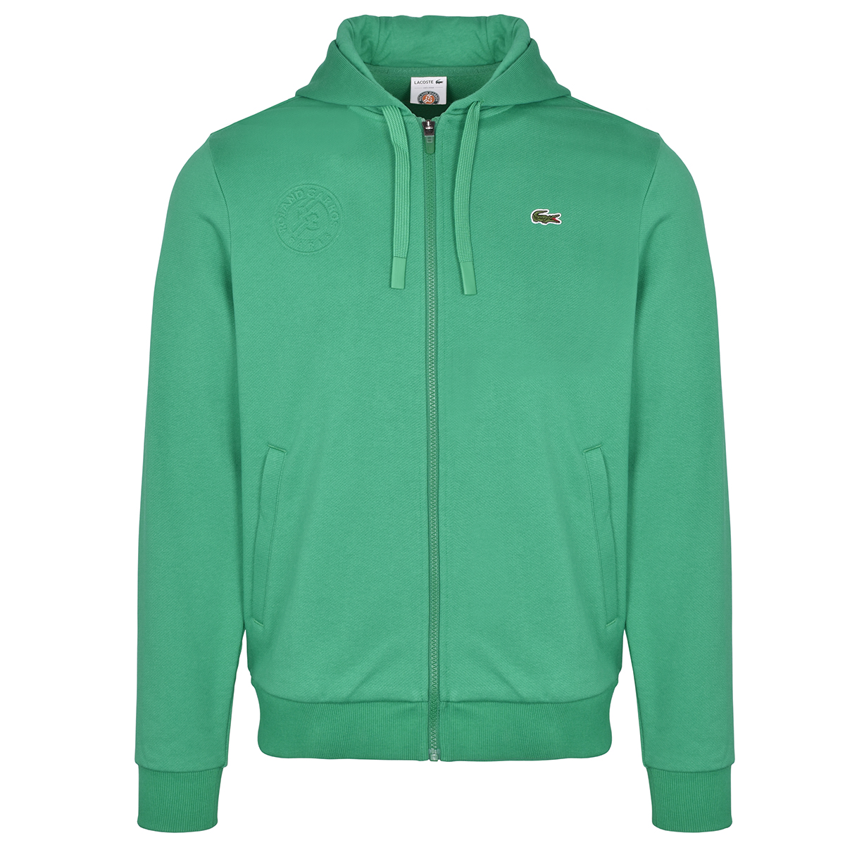 Lacoste SPORT Men Full Zip Hooded Sweatshirt - green Lacoste SPORT Men Full Zip Hooded Sweatshirt - green