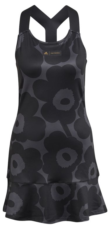 Adidas Marimekko Tennis Y Dress W carbon/black/gold metallic