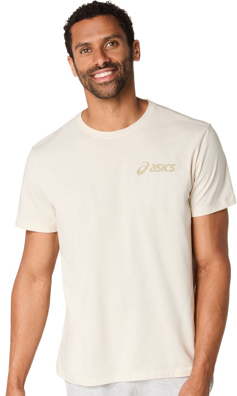 Asics Chest Logo Short Sleeve - birch/khaki