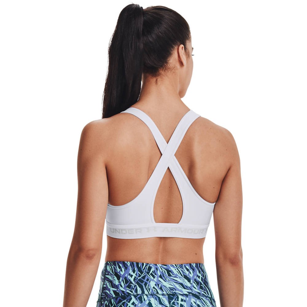 Under Armour Crossback Mid Bra - white