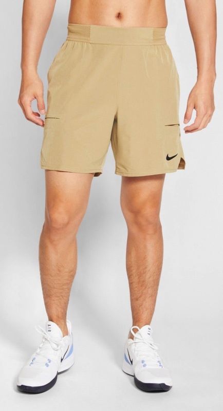 Nike Court Dri-Fit Advantage Short 7in M - parachute beige/black