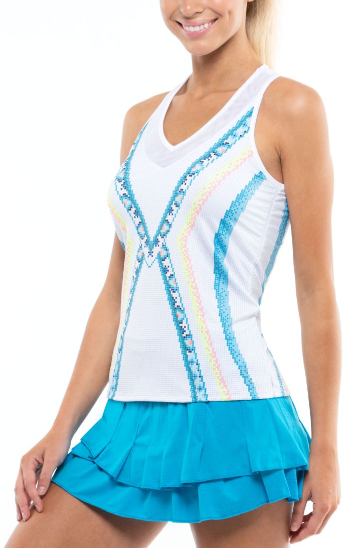 lucky-in-love-square-are-you-tank-w-bra-women-white-2 Lucky in Love Square Are You? Tank w/Bra Women - white