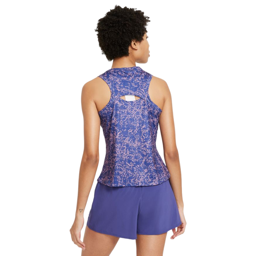 Nike Court Victory Tank Print W - dark purple dust/white