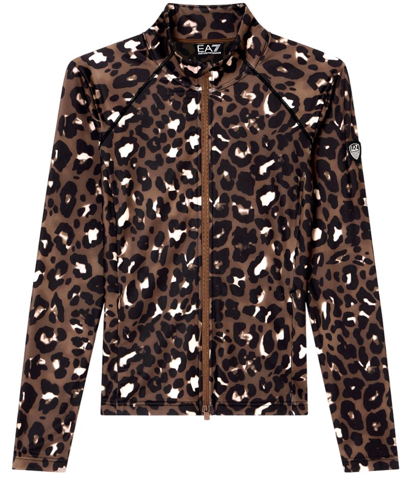 EA7 Woman Jersey - fancy brown/animalier micro 