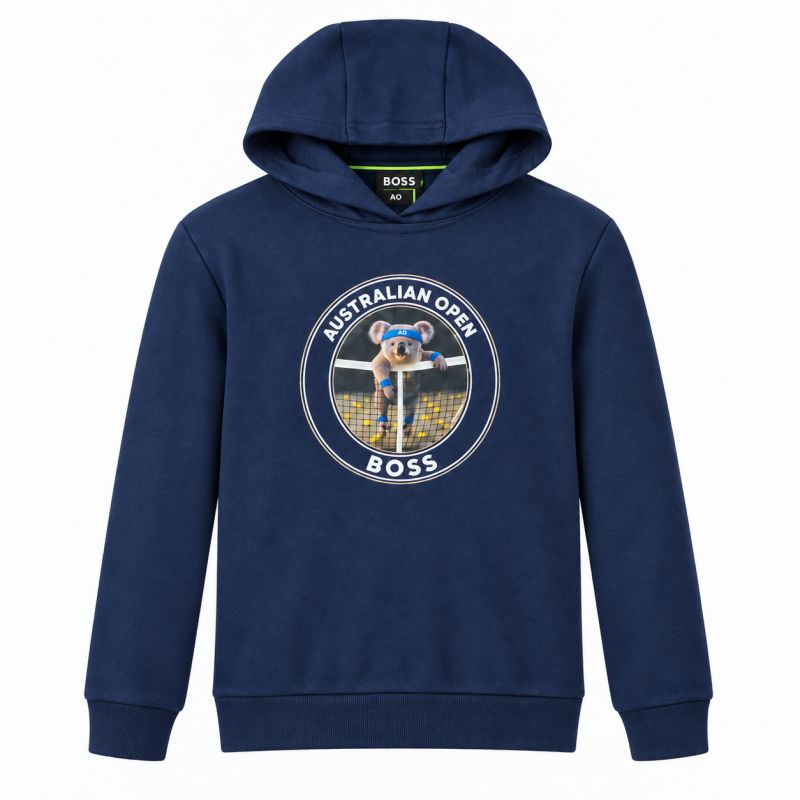 Bluza chłopięca BOSS x AO Kids French Terry Logo - marine blue