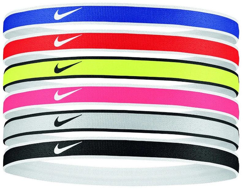 Nike Tipped Swoosh Sport Headbands 6PK 2.0 - university red/game royal/volt