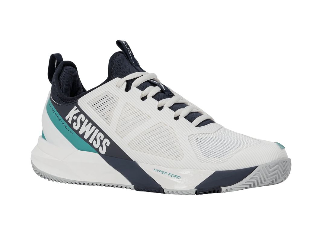 Męskie buty do padla K-Swiss K-Frame Speed Rublo Clay - blanc de blanc/carbon/baltic