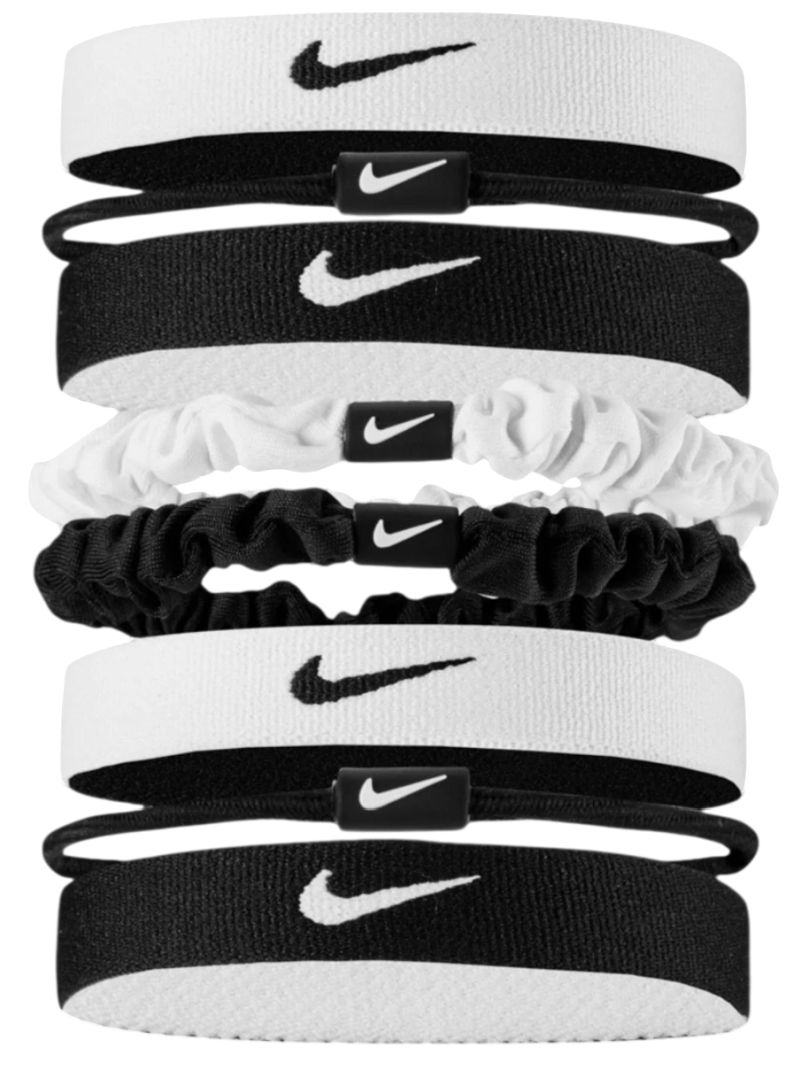 Nike Flex Hair Tie 8P - white/black/black Nike Flex Hair Tie 8P - white/black/black