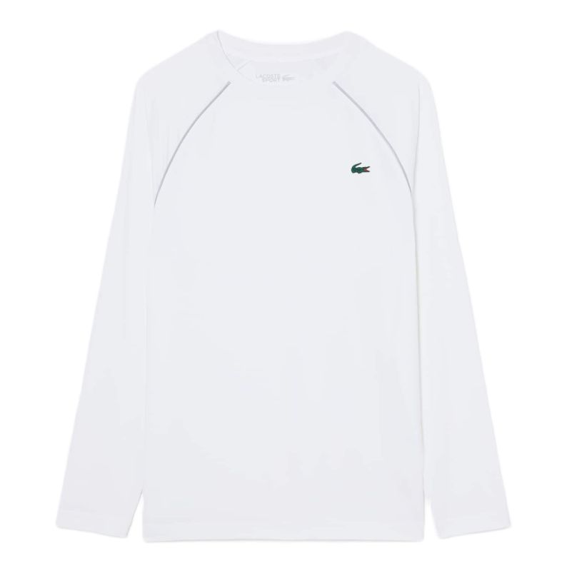 Męski t-shirt (dł. rękaw) Lacoste Ultra Dry Stretch Tennis Baselayer - white