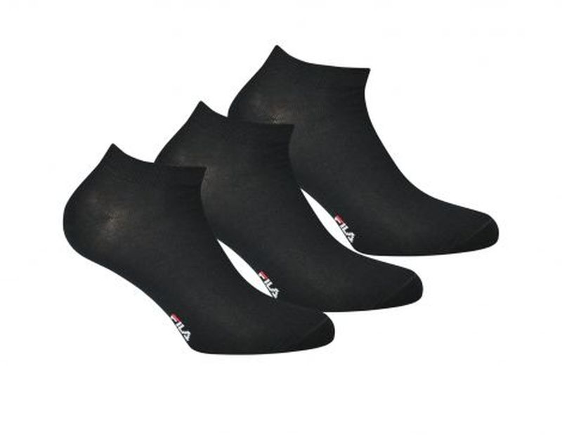 Fila Quarter Plain Socks Mercerized Cotton F1709 - 3 pary/black