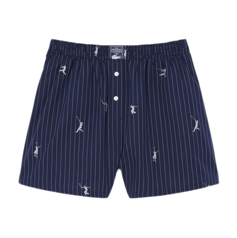 Lacoste Cotton Poplin Boxer - navy blue/white Lacoste Cotton Poplin Boxer - navy blue/white