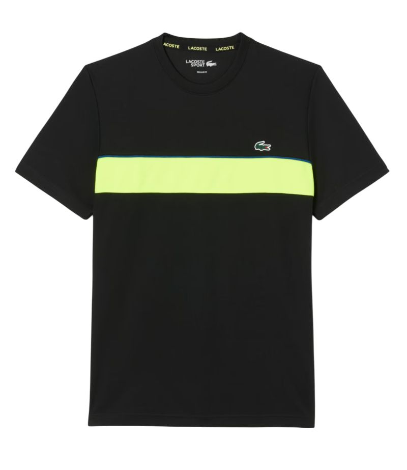 Lacoste Ultra Dry Printed Tennis - black/flashy yellow 