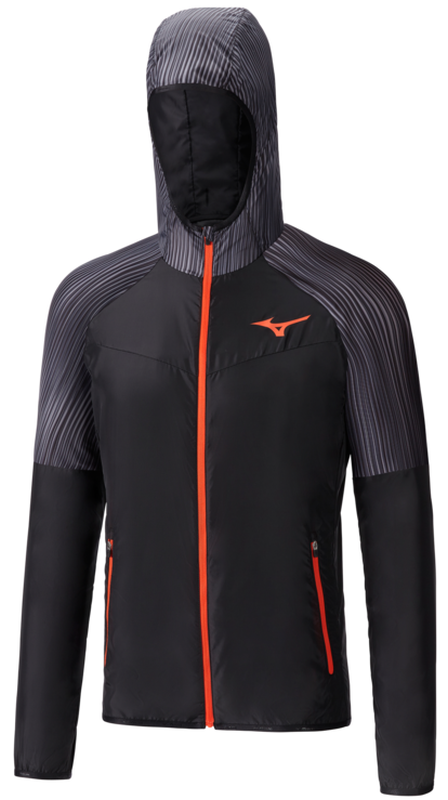Mizuno Printed Hoodie Jacket - black