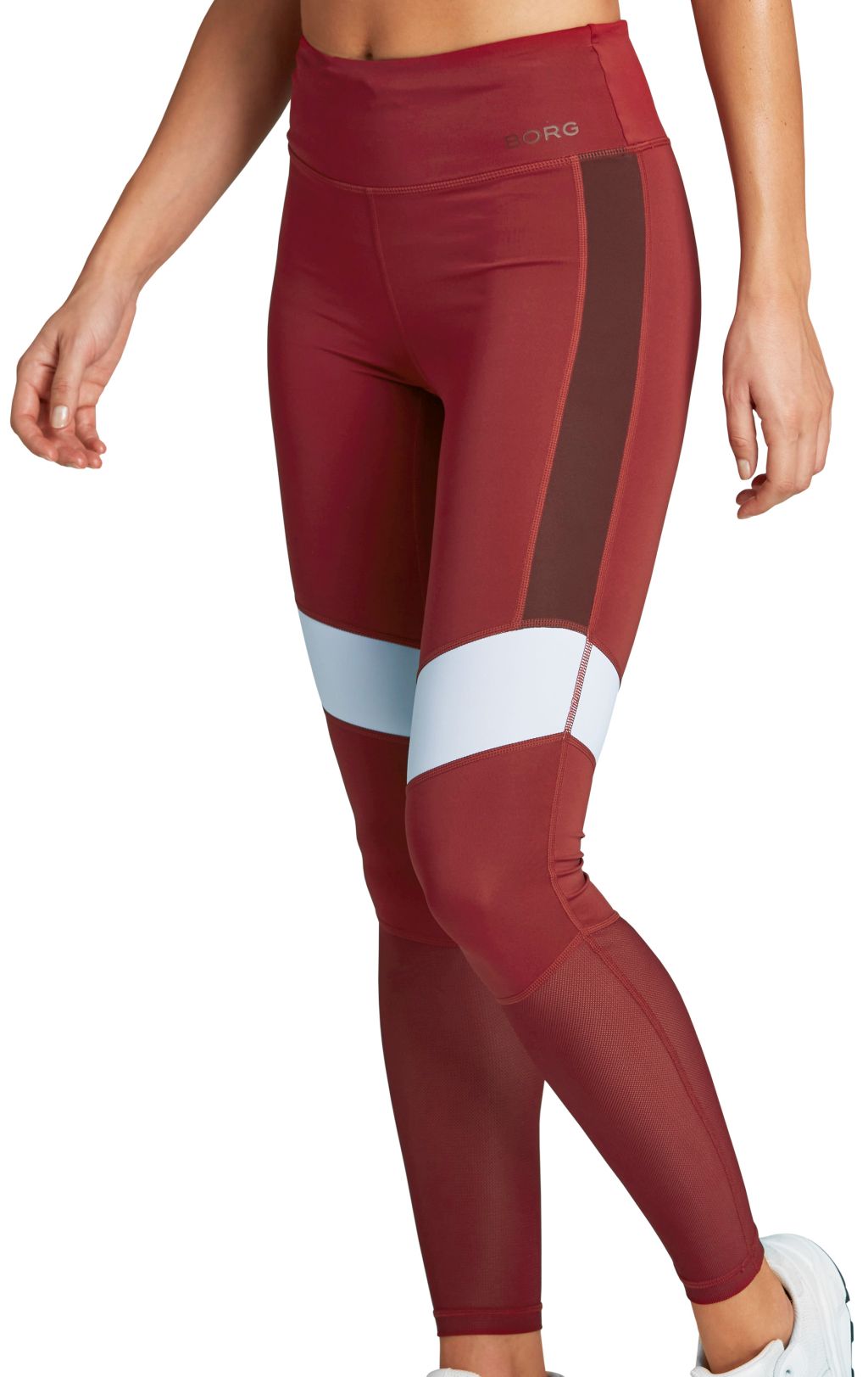 10000237_RD004_1 Björn Borg High Waist Block Tights W - biking red