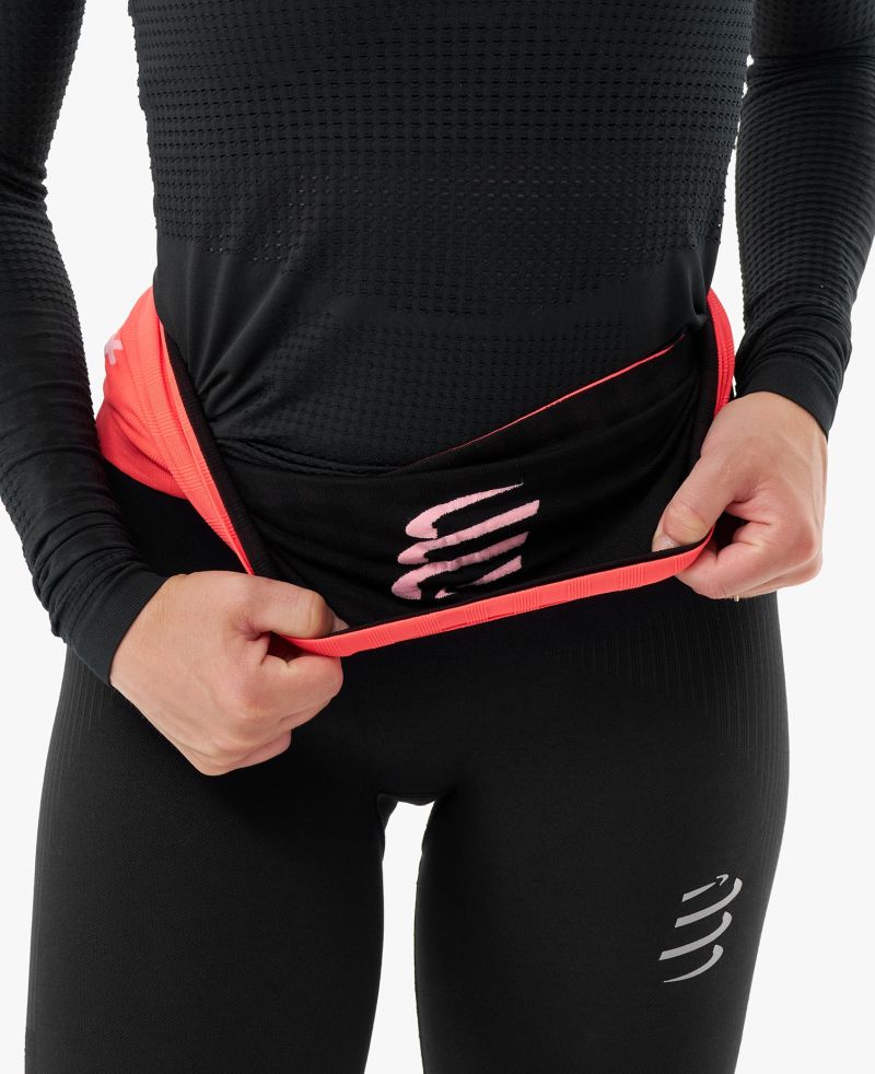 Compressport Free Belt Fluo - white/black