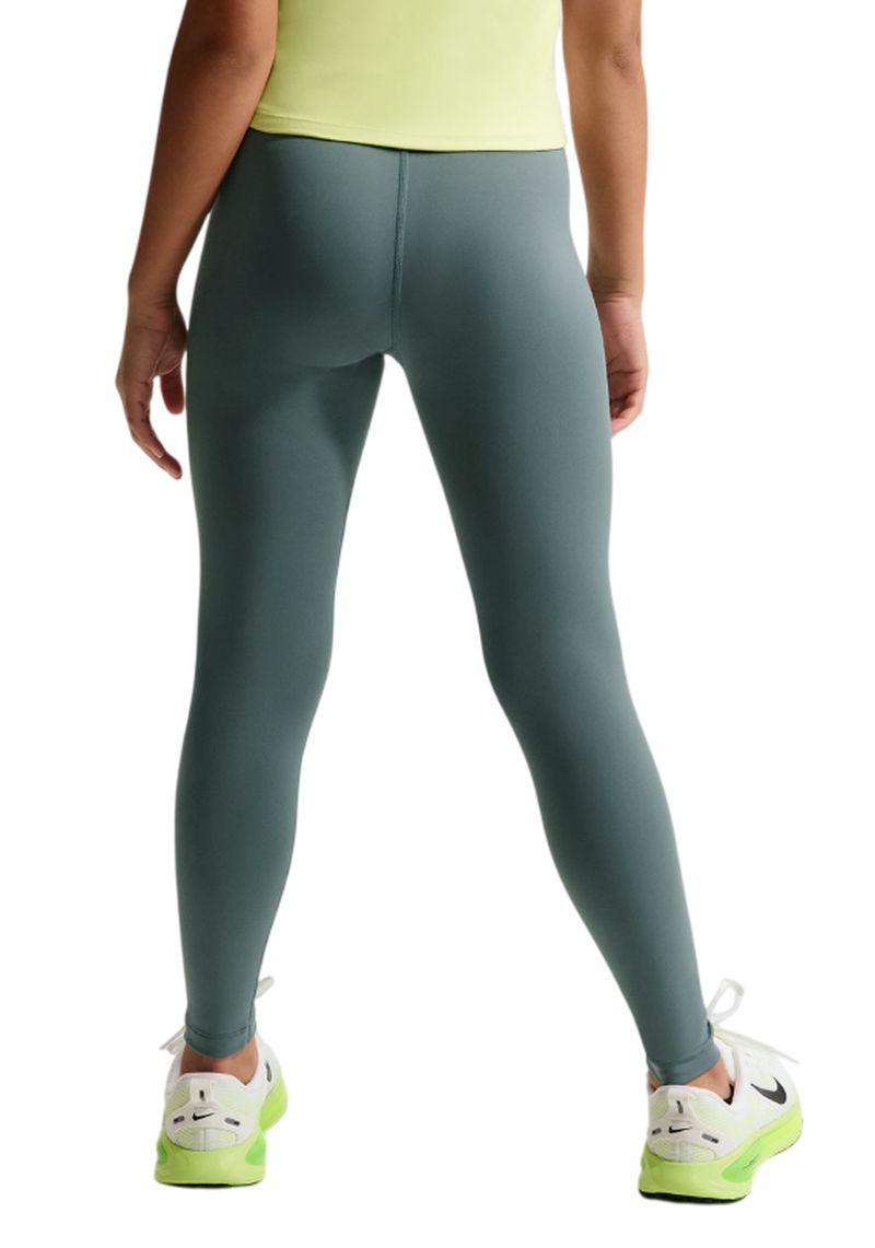 Nike Girls One Dri-FIT High-Waisted - mineral slate/white