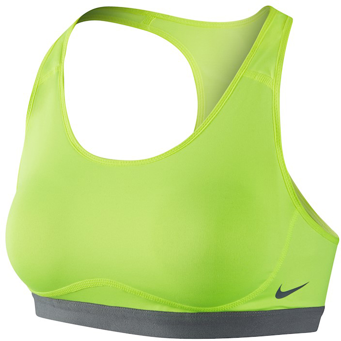  Tenisowy Nike Pro Fierce Bra - volt/cool grey