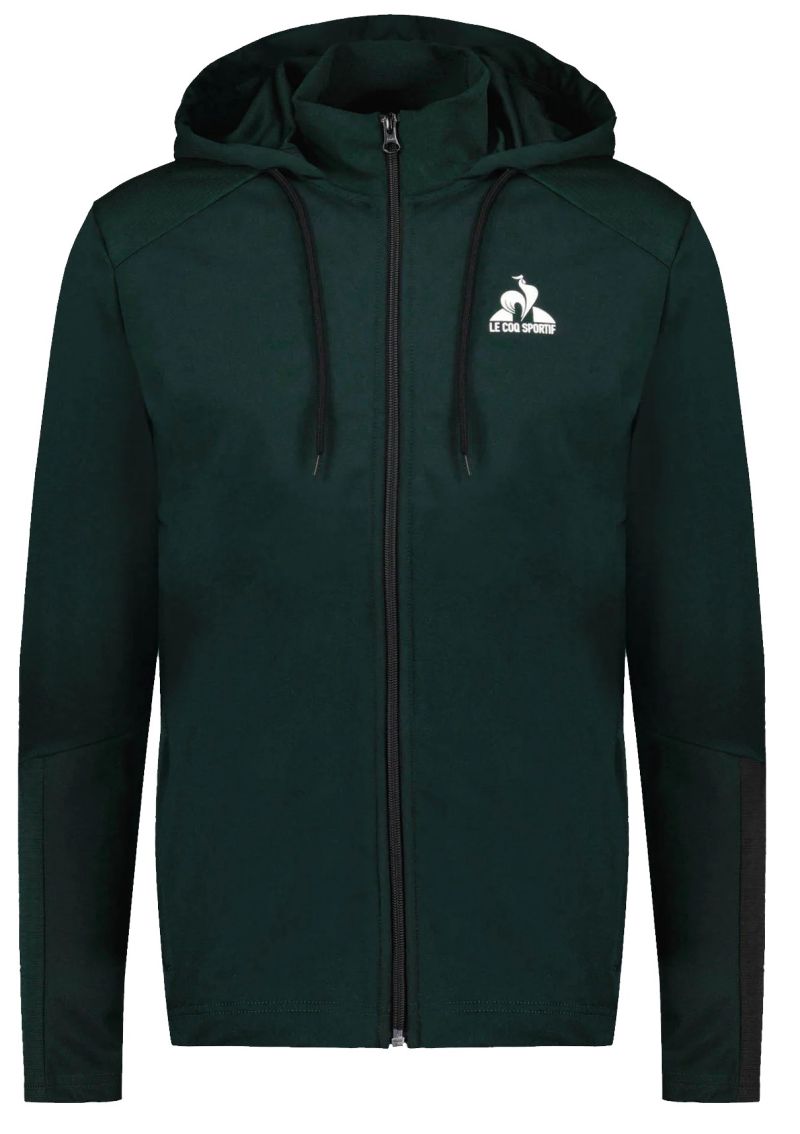 Le Coq Sportif Training SP Full Zip Hoody N°1 M - scarab/black Le Coq Sportif Training SP Full Zip Hoody N°1 M - scarab/black